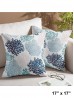 Double Sided Coral Print Cushion & Filler